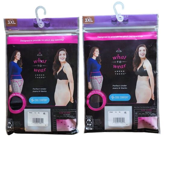 Maidenform Flexees Thong Underwear 3XL Womens Plus Size Shaping No Pinch 2 Pair - Picture 4 of 6